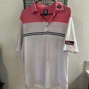 FootJoy Men’s Golf Shirt Sz M. Titleist Logo.